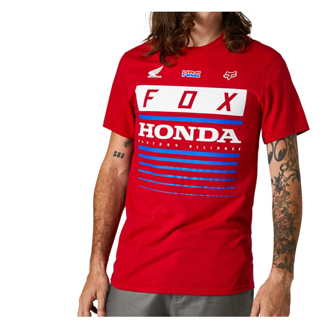 Honda Hrc Ss Tee Flame Red